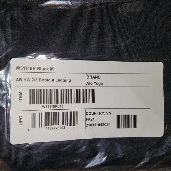 Womens Alo Yoga Airbrush High Waist 7/8 Bootcut Legging Black Medium - Picture 3 of 3